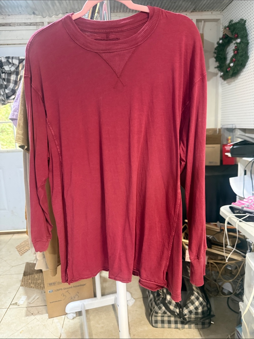 aerie lightweight crewneck  long sleeve